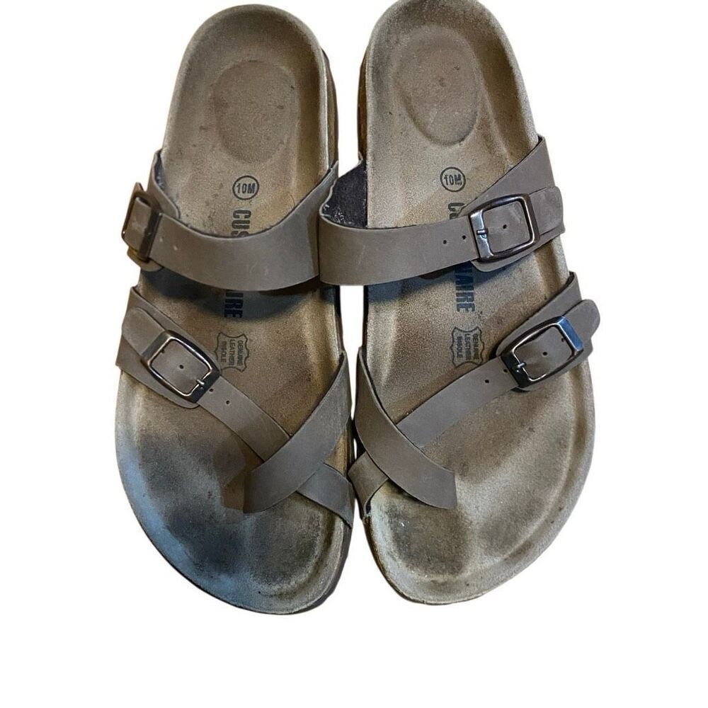 Cushionaire size 10 M sandal brown Women's Luna Cork Footbed Sandal With +Comfor
